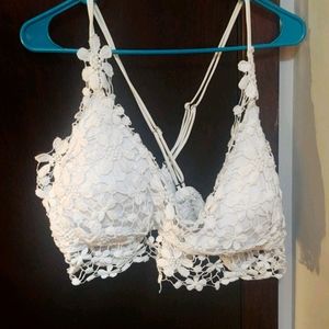 White lace bralette